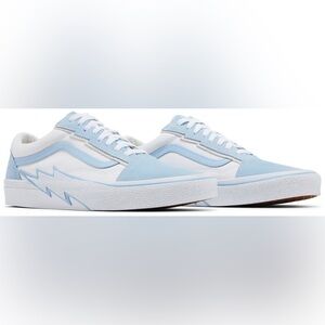 Vans Old Skool Bolt Baby Blue Canvas Suede Mens 8 Womens 9.5